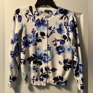 George Floral Print Cardigan Sweater size small 4-6